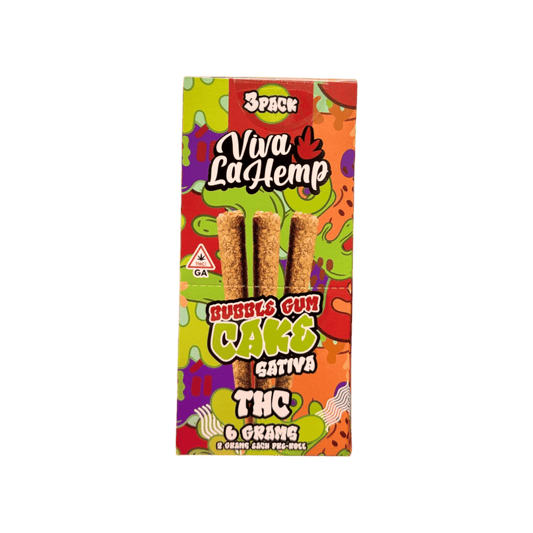 Bubble Gum Cake - Viva La Hemp THC Pre - Rolls 3 Pack - Viva La Hemp