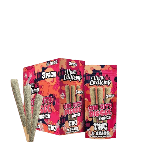 Sin City Diesel - Viva La Hemp THC Pre - Rolls 3 Pack - Viva La Hemp