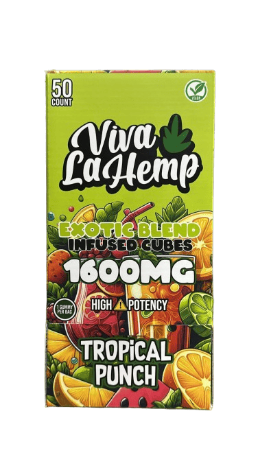 Tropical Punch - Viva La Hemp Exotic Infused Cubes Gummy 1600MG