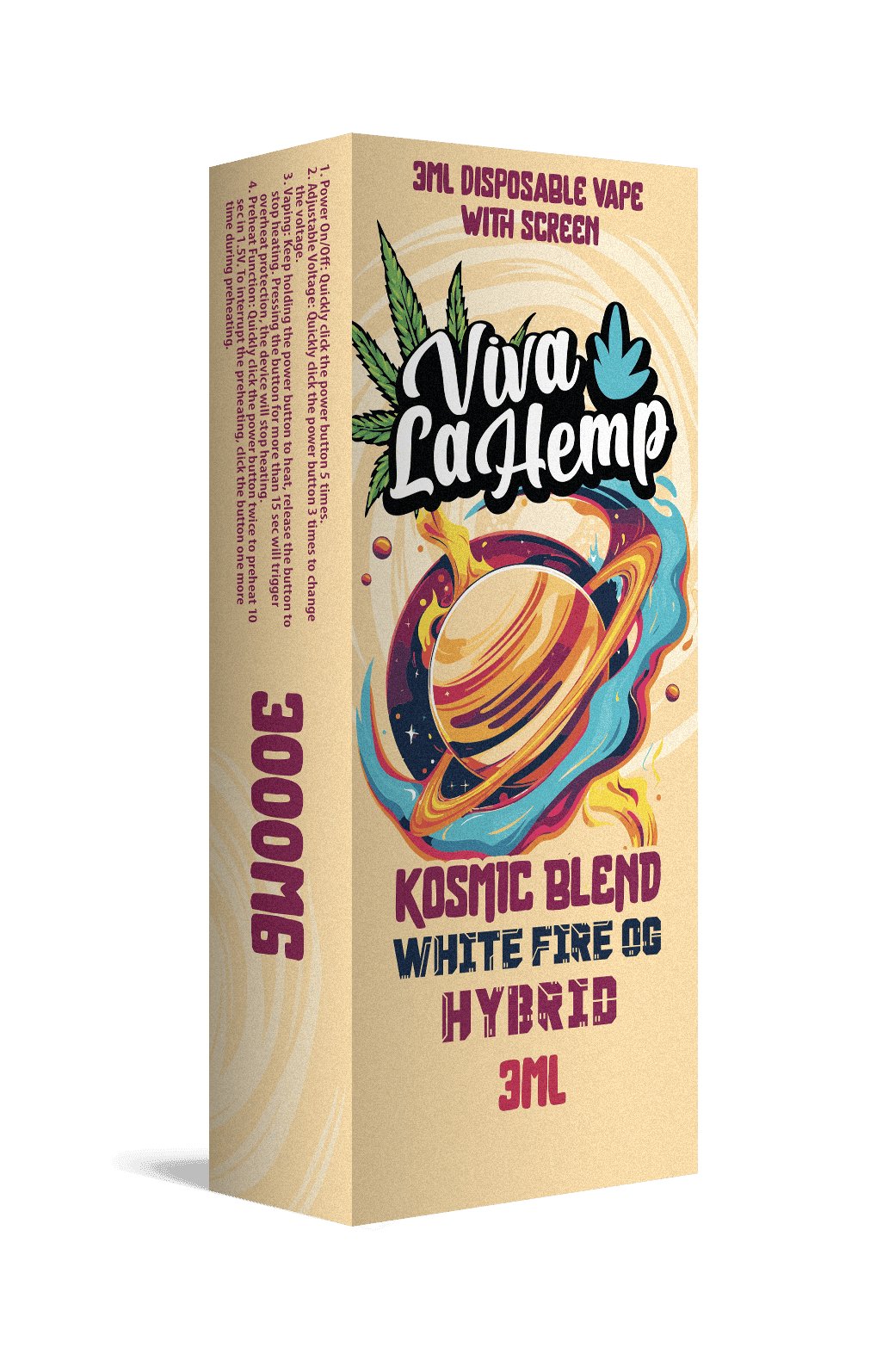 White Fire OG - Viva La Hemp Kosmic Blend Disposable 3G - Viva La Hemp