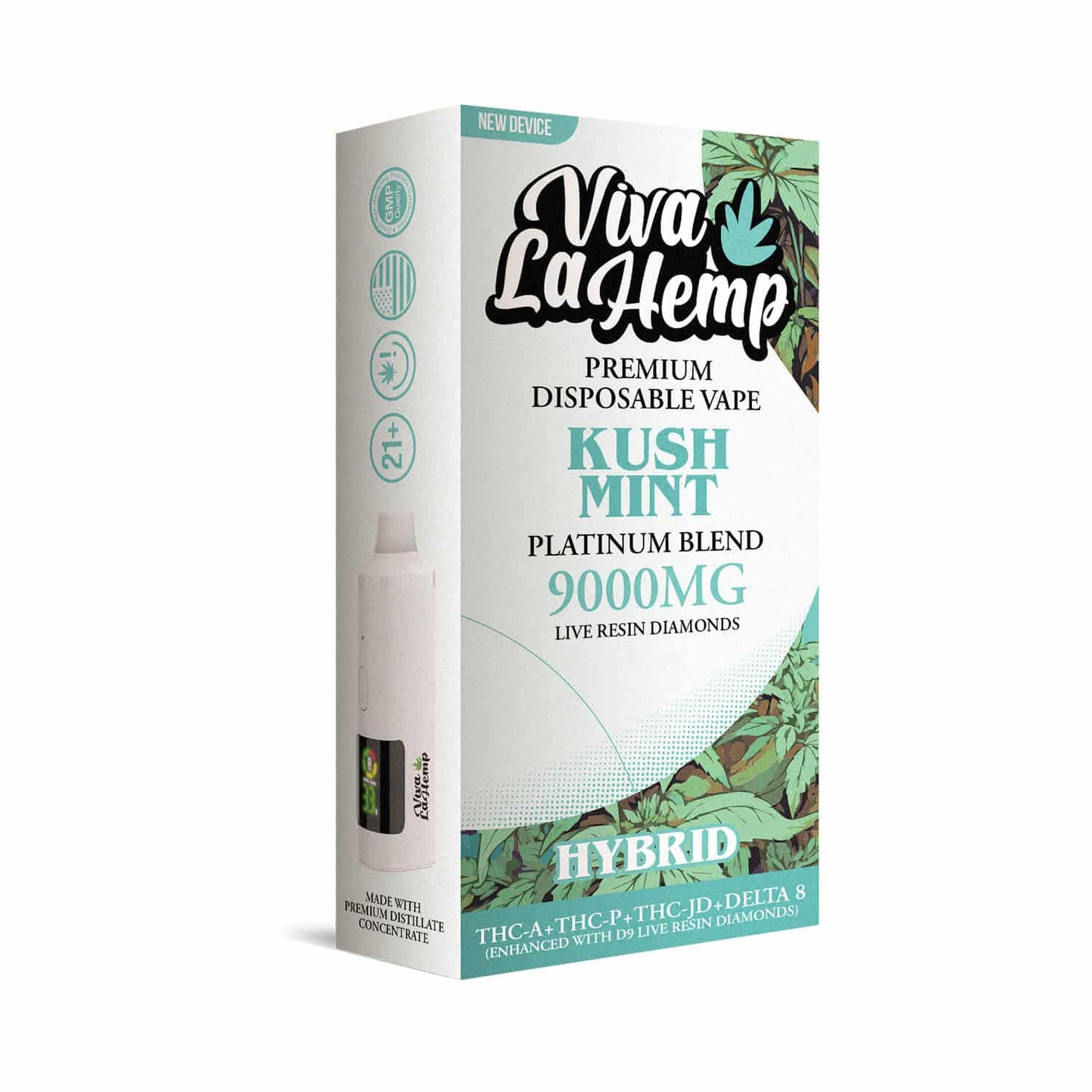 Kush Mint - Viva La Hemp Platinum Blend Disposable 9G