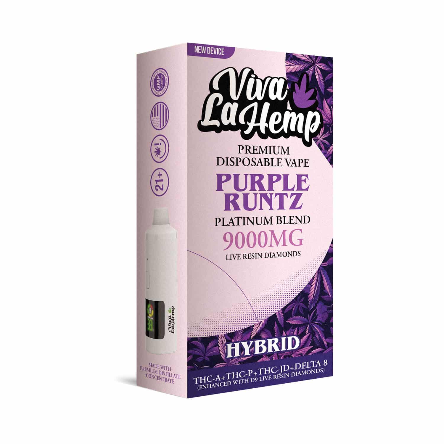 Purple Runtz - Viva La Hemp Platinum Blend Disposable 9G