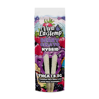 Berry Gelato - Viva La Hemp THC-A Snow Cones Pre-Rolls 4.5G