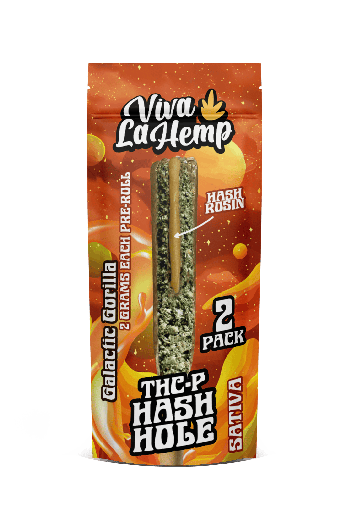 Galactic Gorilla - Viva La Hemp THCP Hash Hole Pre - Rolls 4G - Viva La Hemp