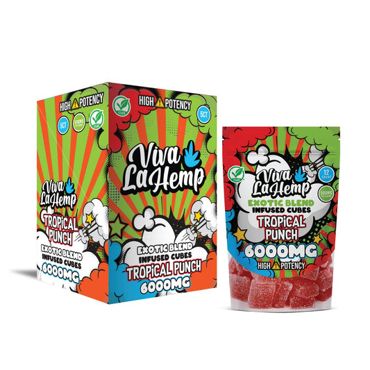Viva La Hemp Infused Cubes Gummies 6000MG - Tropical Punch