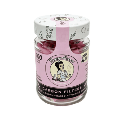 Blazy Susan Pink Activated Charcoal Filter Tips | Jar 100ct - Blazy Susan - DC LLC