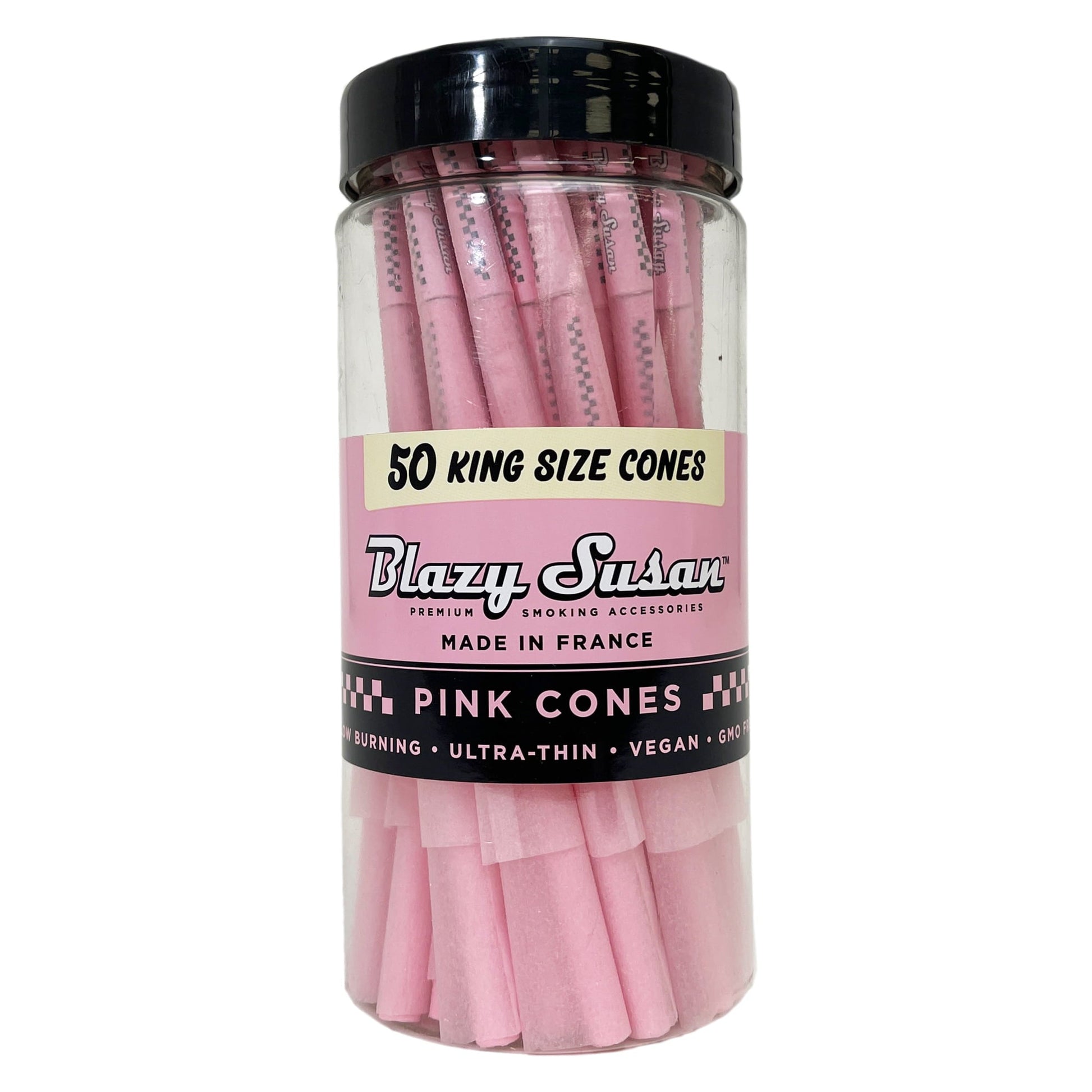 Blazy Susan Pink King Size Pre Rolled Cones | 50CT Jar - Blazy Susan - DC LLC