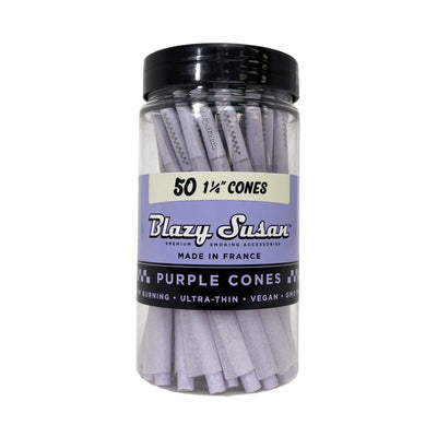 Blazy Susan Purple Pre Rolled 1-1/4" Cones | 50CT Jar - Blazy Susan - DC LLC