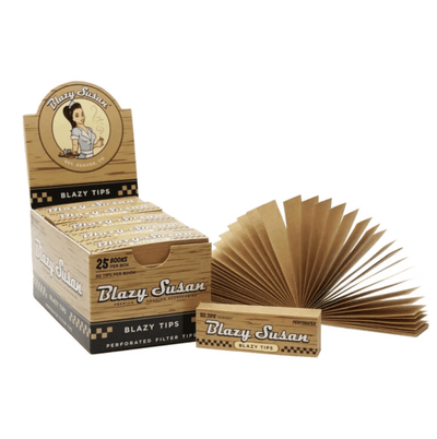 Blazy Susan Unbleached Filter Tips | Box - Blazy Susan - DC LLC