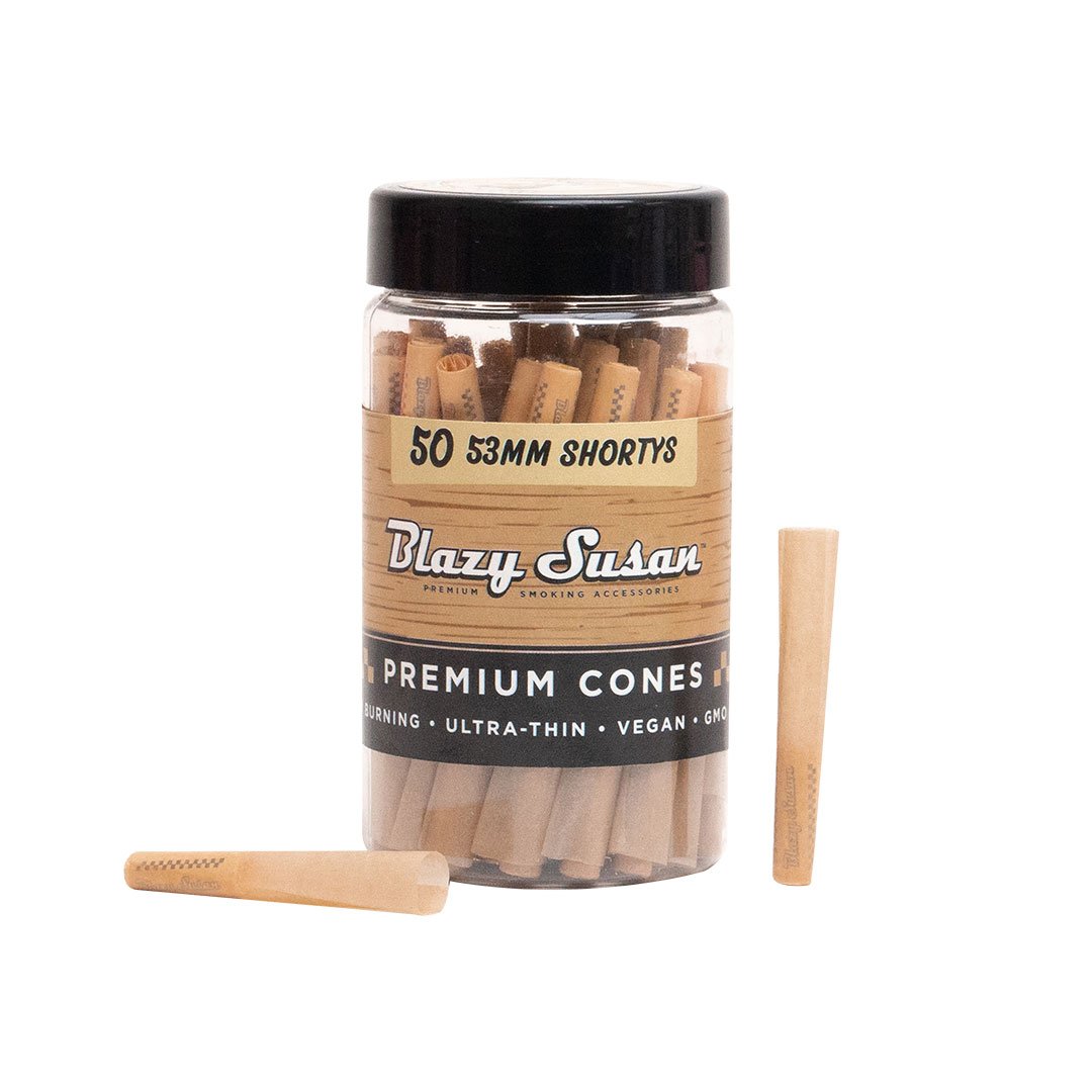 Blazy Susan Unbleached Shorty Pre Rolled Cones | 50CT Jar - Blazy Susan - DC LLC