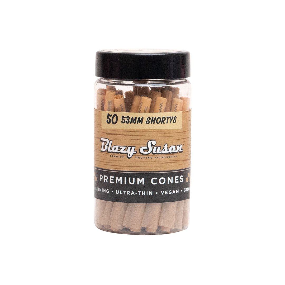 Blazy Susan Unbleached Shorty Pre Rolled Cones | 50CT Jar - Blazy Susan - DC LLC