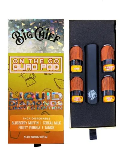 Blueberry Muffin Edition - Big Chief On The Go Quad Pod Disposable 2G - Big Chief - DC LLC