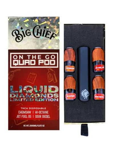 Chemdaw Edition - Big Chief On The Go Quad Pod Disposable 2G - Big Chief - DC LLC