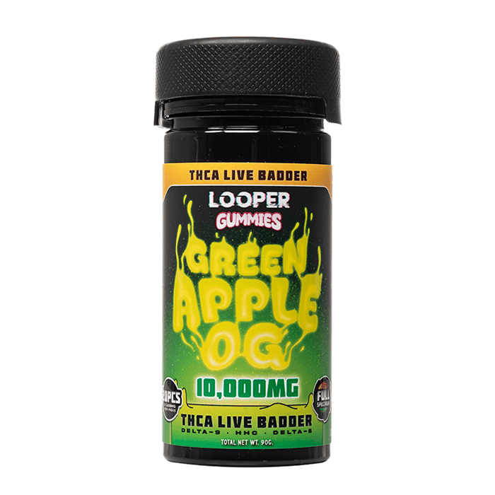 Green Apple OG - Looper THCA Live Badder Gummies 10000MG - Looper - DC LLC