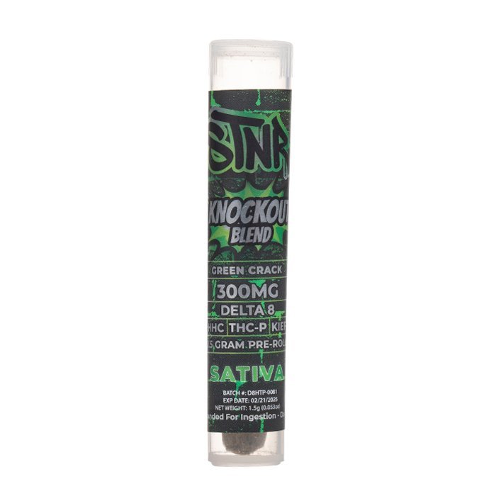 Green Crack - STNR Knockout Blend Pre - Rolls 1.5G - STNR - DC LLC