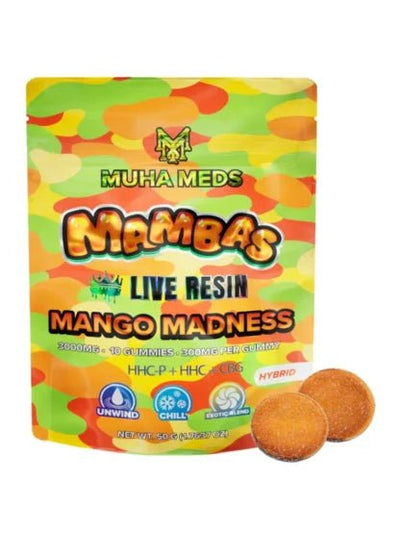Mango Madness - Muha Meds Live Resin Mamba Gummies 3000mg - Muha Meds - DC LLC
