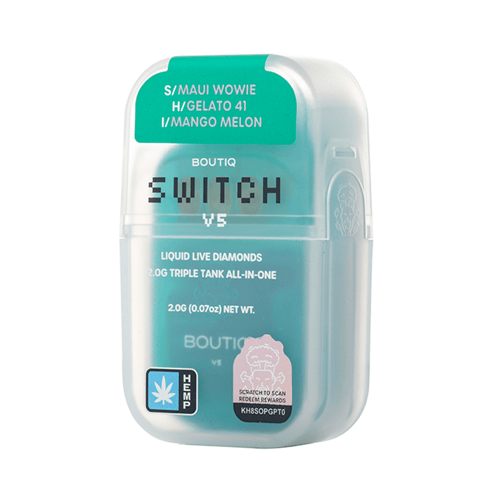 Maui Wowie X Gelato 41 X Mango Melon - Boutiq Swicth V5 Disposable 2G - Boutiq - DC LLC