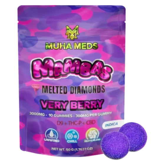 Very Berry - Muha Meds Melted Diamonds Mamba Gummies 3000mg - Muha Meds - DC LLC
