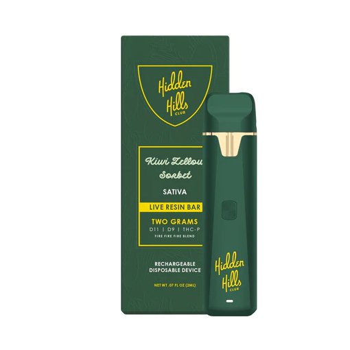 Kiwi Zellou Sorbet - Hidden Hills Live Resin Disposable 2G -Hidden Hills