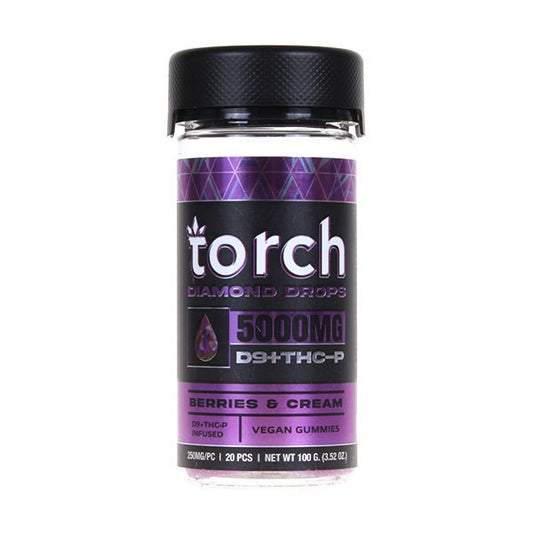 Berries And Cream - Torch Diamond Drop Blend Gummies 5000MG -Torch