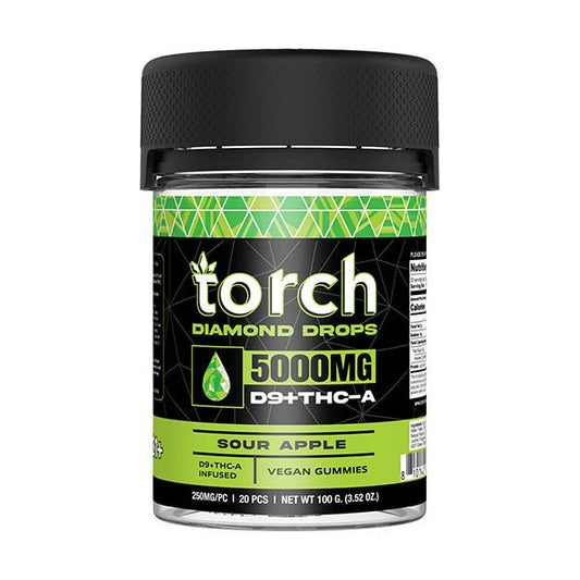 Sour Apple - Torch Diamond Drop Blend Gummies 5000MG -Torch