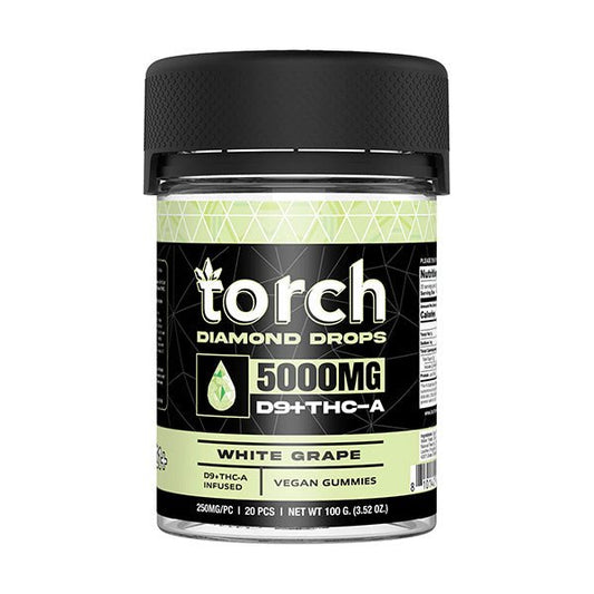 White Grape - Torch Diamond Drop Blend Gummies 5000MG -Torch