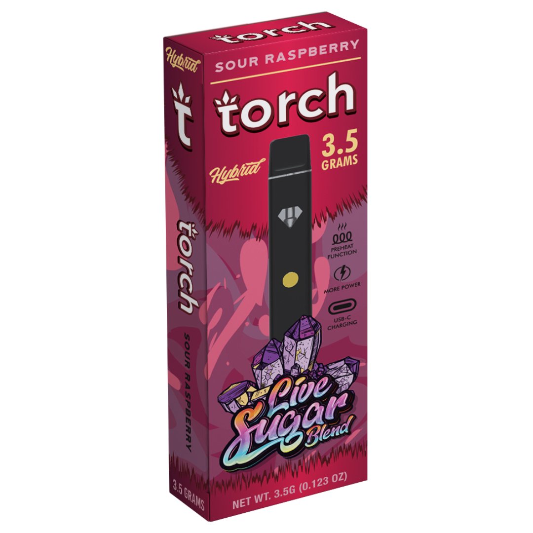 Sour Raspberry - Torch Live Sugar Blend Disposable 3.5G -Torch