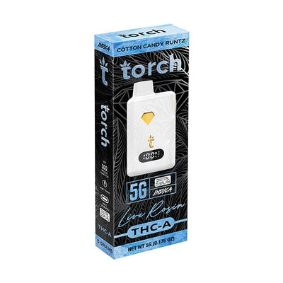 Cotton Candy Runtz - Torch THC-A Live Rosin Disposable Vape 5G -Torch