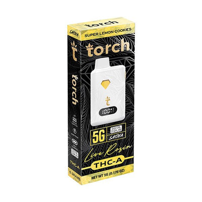 Super Lemon Cookies - Torch THC-A Live Rosin Disposable Vape 5G -Torch