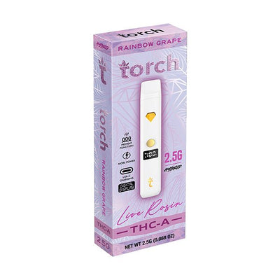 Rainbow Grape - Torch THC-A Live Rosin Disposable Vape 2.5G -Torch