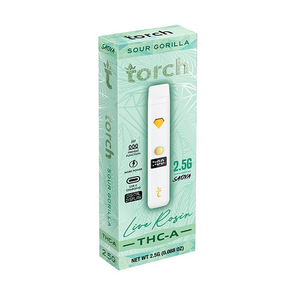 Sour Gorilla - Torch THC-A Live Rosin Disposable Vape 2.5G -Torch