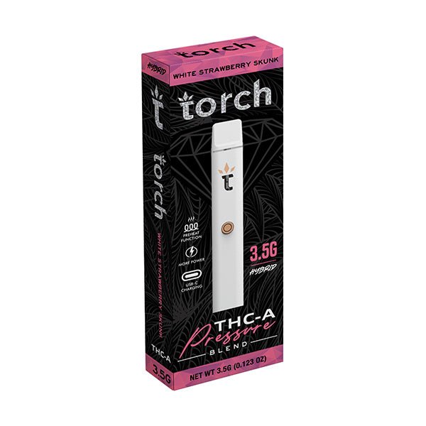 White Strawberry Skunk - Torch THC-A Pressure Blend Disposable Vape 3.5G -Torch