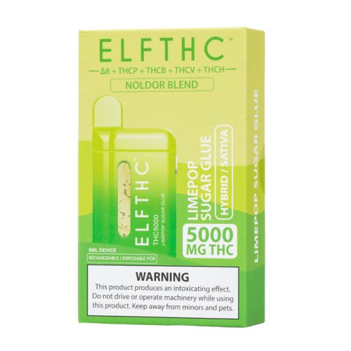 Limepop Sugar Glue - ELF THC Noldor Blend Disposable Vape 5G -ELF THC