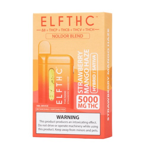 Strawberry Mango Haze - ELF THC Noldor Blend Disposable Vape 5G -ELF THC