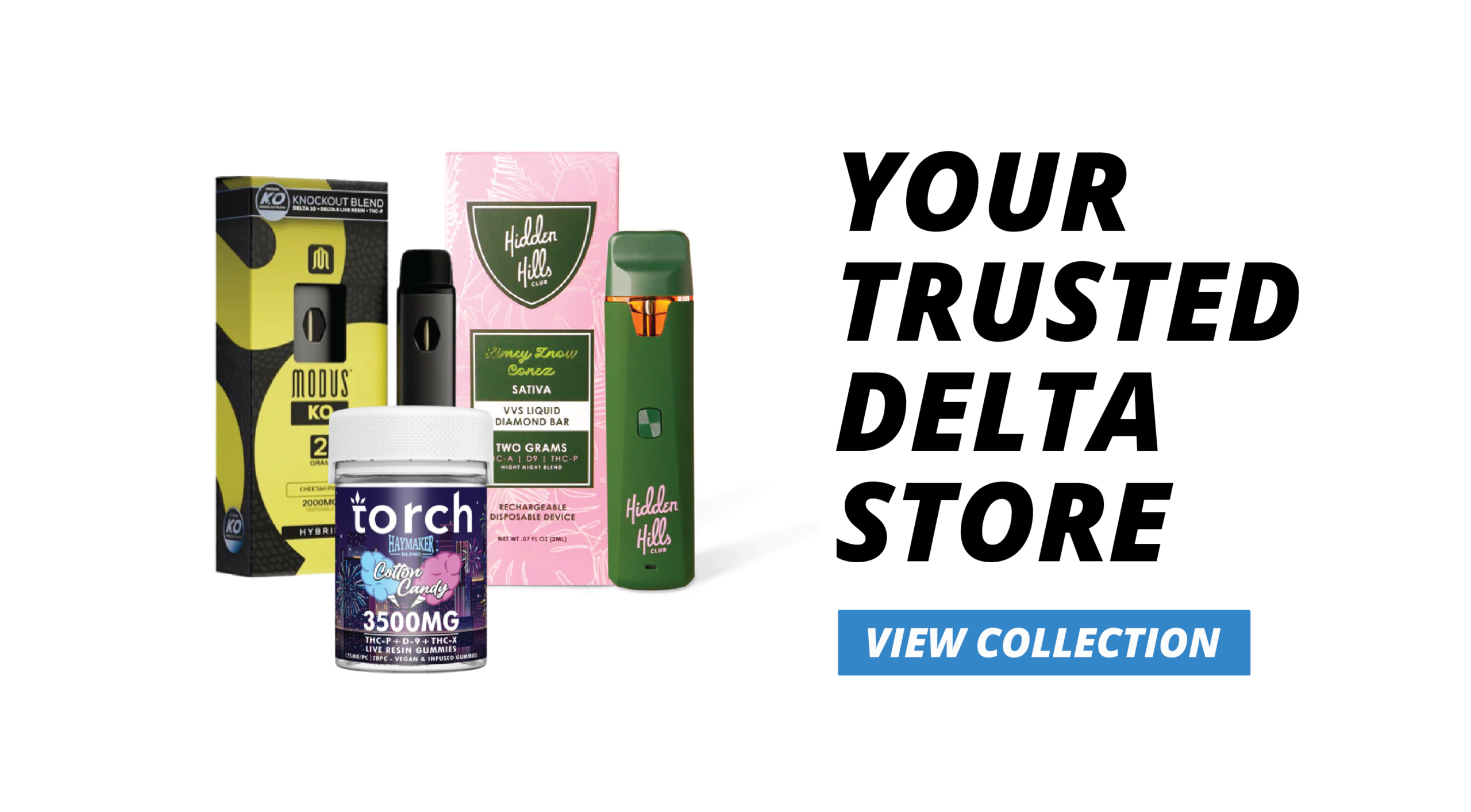 Banner about an online Delta THC shop