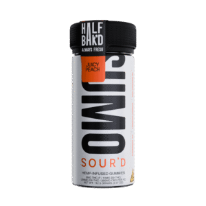 Juicy Peach - Half Bak'd Sour'D Sumo Gummies - Half Bak'd - DC LLC