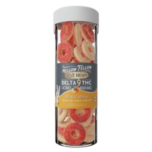 Peach - Mellow Fellow Delta - 9 Gummy Rings 800MG - Mellow Fellow - DC LLC