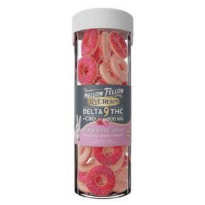 Strawberry - Mellow Fellow Delta - 9 Gummy Rings 800MG - Mellow Fellow - DC LLC