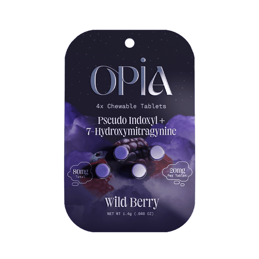 Wild Berry - Opia Pseudo + 7-Hydroxy Chewable Tablets Box