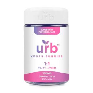 Blueberry Pomegranate - Urb 1:1 THC CBD Gummies 750MG - Urb - DC LLC
