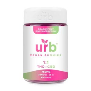 Dragonfruit Kiwi Watermelon - Urb 1:1 THC CBD Gummies 750MG - Urb - DC LLC