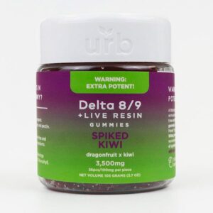 Spiked Kiwi - Urb D8/D9 THC Gummies 3500MG - Urb - DC LLC