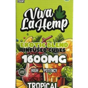 Tropical Punch - Viva La Hemp Exotic Infused Cubes Gummy 1600MG - Viva La Hemp - DC LLC