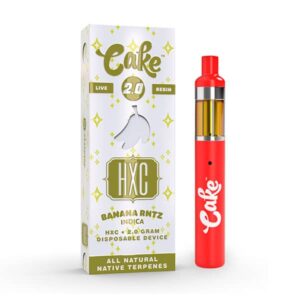 Banana Rntz Flavor- Cake Live Resin HXC|HHC Disposable Vape 2g