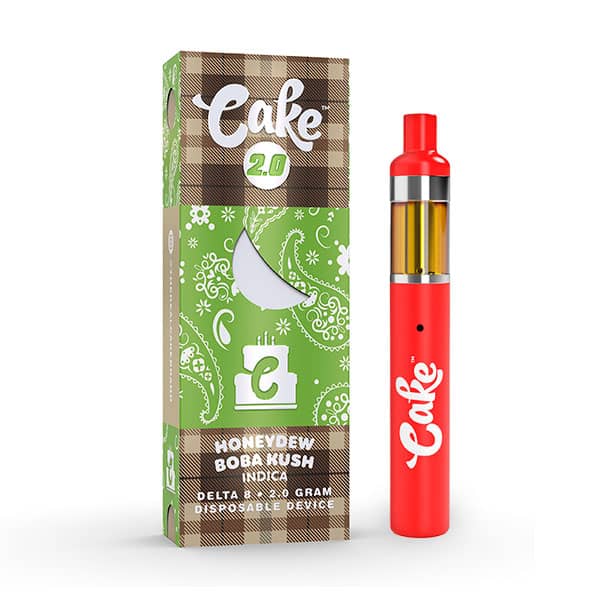 Honeydew Boba Kush Flavor - Cake Coldpack Disposable Vape 2g
